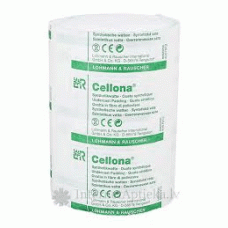 Вата синтетическая Cellona / Целлона, рулон в виде бинтов, в индивидуальной бумажной упаковке, 10 см х 3 м, 10694